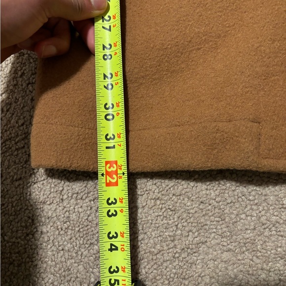 (SOLD) Vintage American Apparel wool over coat camel tan - Picture 6 of 7